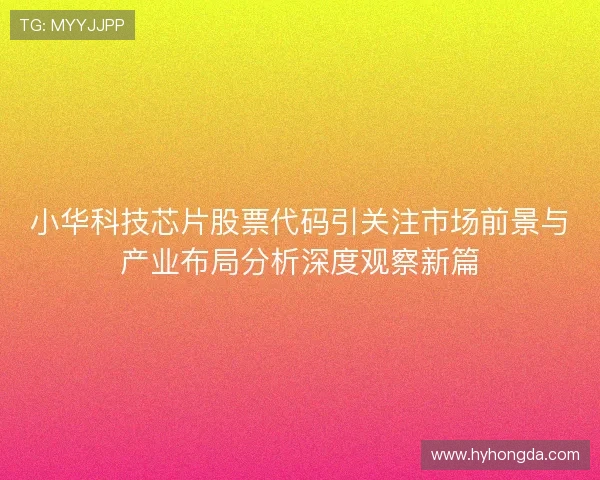 小华科技芯片股票代码引关注市场前景与产业布局分析深度观察新篇